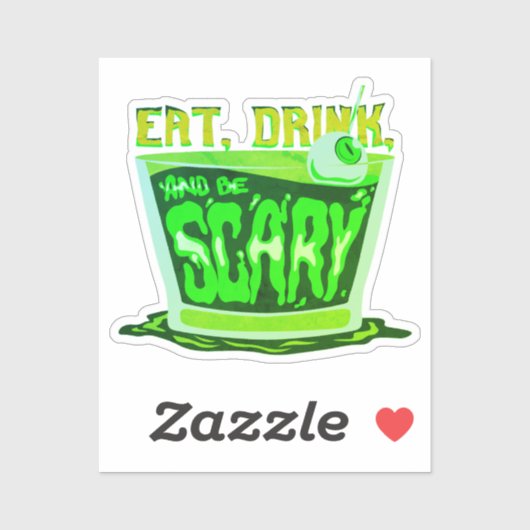 Drink eten en eng zijn sticker (Vel)