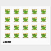 Drink eten en eng zijn vierkante sticker (Vel)