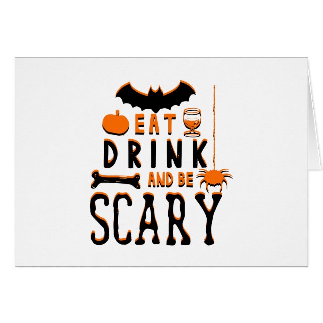 drink eten en enge halloween zijn (Voorkant Horizontaal)