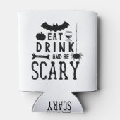 drink eten en enge halloween zijn blikjeskoeler (Achterkant)