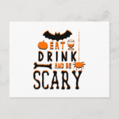 drink eten en enge halloween zijn briefkaart (Voorkant)