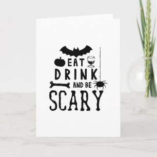 drink eten en enge halloween zijn kaart