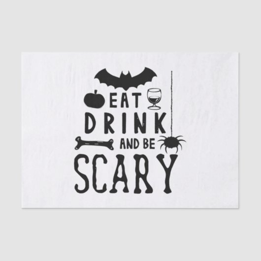 drink eten en enge halloween zijn tissuepapier (Voorkant)
