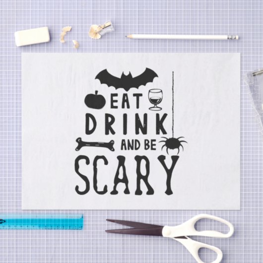 drink eten en enge halloween zijn tissuepapier (Craft)