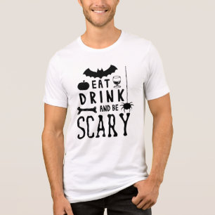 drink eten en enge halloween zijn Tri-Blend shirt