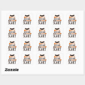 drink eten en enge halloween zijn vierkante sticker (Vel)