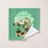 Drink Fish aangepaste naam handdoek set (Wasdoekje)