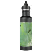 Drink flesje groene libellen waterfles  (Rechts)