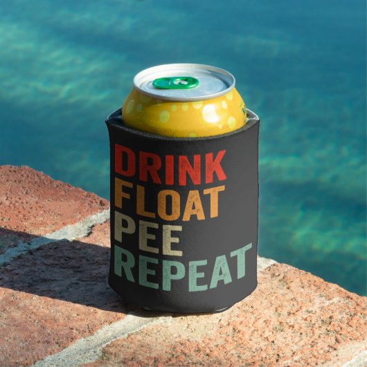 Drink Float Pee Herhaal Grappig Kanoën peddelen Blikjeskoeler (Insitu Zwembad)