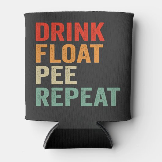 Drink Float Plas Herhaal Grappig Kanoën Paddelen Blikjeskoeler (Voorkant)