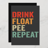 Drink Float Plas Herhaal Grappig Kanoën Peddelen Kaart (Voorkant / Achterkant)