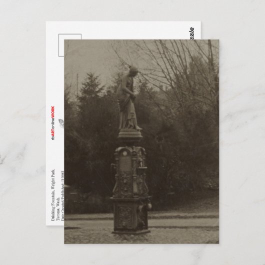 Drink fontein in Wright Park Briefkaart (Voorkant / Achterkant)