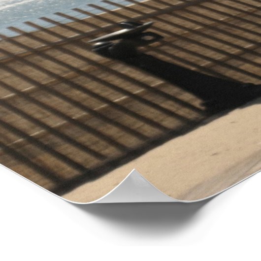 Drink fonteinen op de stoep poster (Hoek)