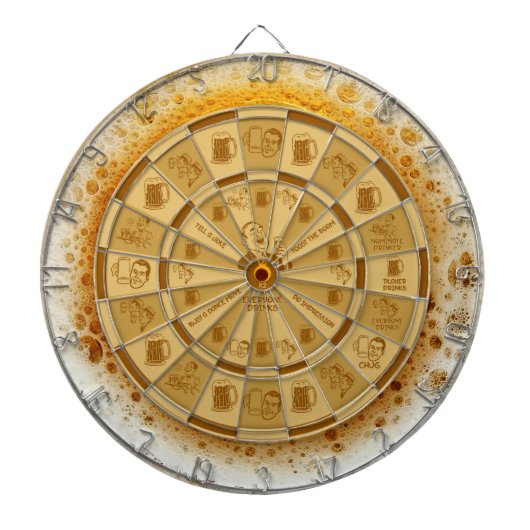 DRINK GAME BEER BUBBLES DARTBOARD DARTBORD (Voorkant)