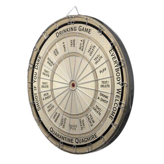 Drink game Quarantine Quagmire Regulation Dartbord (Voorkant Rechts)