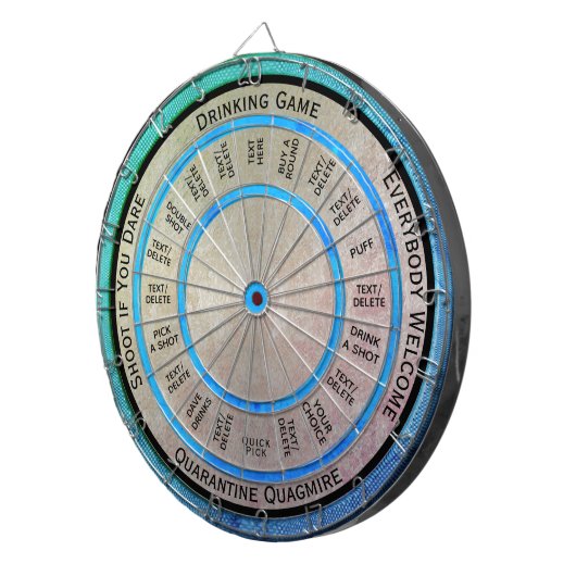 Drink game Quarantine Quagmire Regulation Dartbord (Voorkant Rechts)