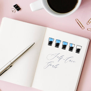 Drink genoeg water Self-Care Goals Mental Health Zelfinktende Stempel