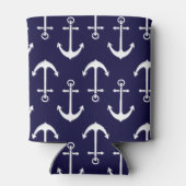 Drink Gezellig | Wit ankerspatroon Blikjeskoeler (Achterkant)