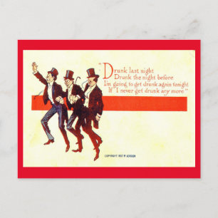 Drink gisteravond... 1909 briefkaart