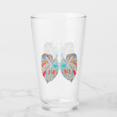 Drink glas met bewerkt anthurium (Achterkant)