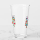 Drink glas met bewerkt anthurium (Links)