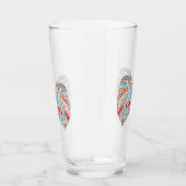Drink glas met bewerkt anthurium (Rechts)