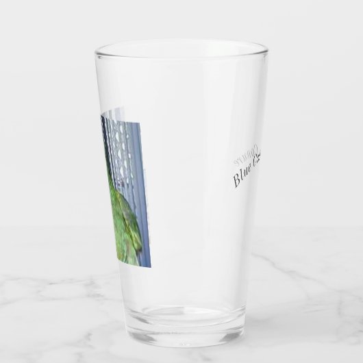 Drink glas met blauwe kroon (Links)