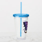 Drink glas met deksel en stro (Rechts)