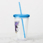 Drink glas met deksel en stro (Links)