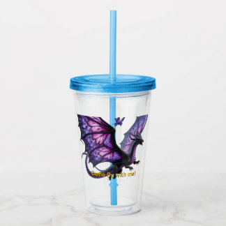 Drink glas met deksel en stro