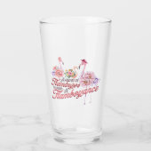 Drink glas met flamboyante flamingos (Achterkant)