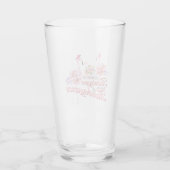 Drink glas met flamboyante flamingos (Voorkant)