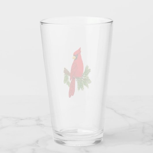 Drink glas, rode kardinaal, glaswerk, glas (Achterkant)