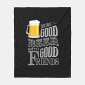 drink goed bier met goede vriend fleece deken (Voorkant)