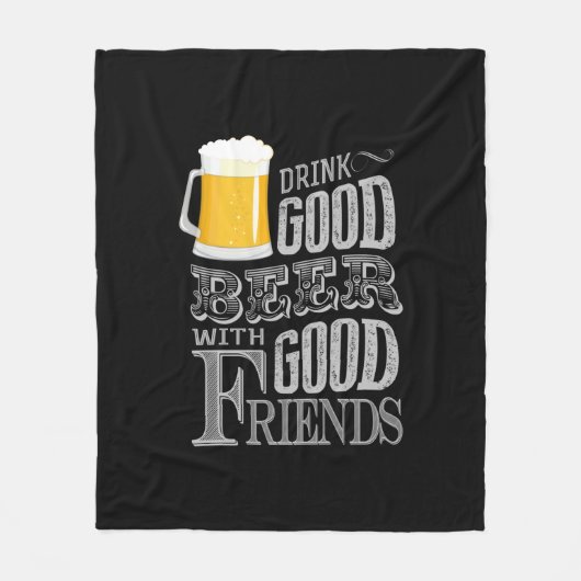 drink goed bier met goede vriend fleece deken (Voorkant)