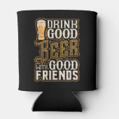 Drink goed bier met goede vrienden blikjeskoeler (Achterkant)