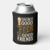 Drink goed bier met goede vrienden blikjeskoeler (Blikje Achterkant)