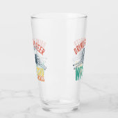 Drink goed biertje met goede vrienden grappig skel glas (Links)