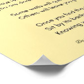 Drink goed gedicht Yellow Wall Art Decor Poster (Hoek)