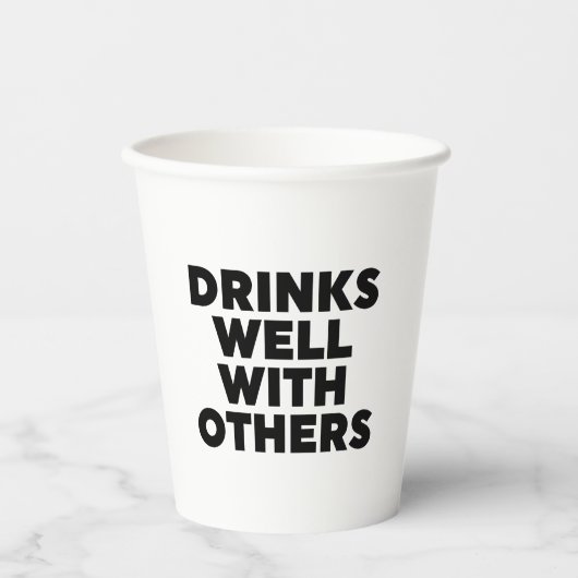 Drink goed met andere glas papieren bekers (Voorkant)