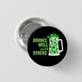 Drink Goed met andere Mokken van de Shamrocks Ronde Button 3,2 Cm (Voorkant /achterkant)