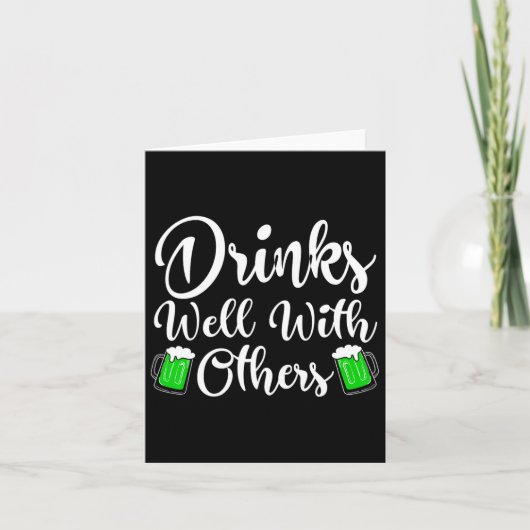 Drink goed met andere St Patricks Day Drink me Kaart (Voorkant)