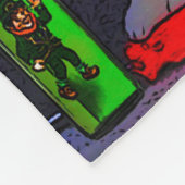 Drink goed met anderen Corgi Fleece Deken (Hoek)