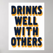 Drink goed met anderen - Funny Bar Poster (Voorkant)