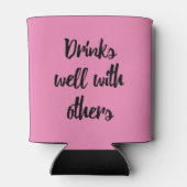 Drink goed met anderen grappige koelbox blikjeskoeler (Achterkant)