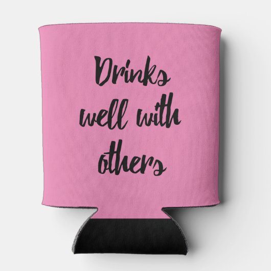 Drink goed met anderen grappige koelbox blikjeskoeler (Achterkant)
