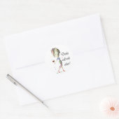 Drink goed met anderen, grappige wijnkunst ronde sticker (Envelop)