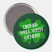 Drink goed met anderen St patrick's Day koelkast Magneet (Voorkant / Achterkant)