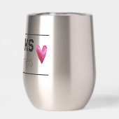 Drink goed met anderen thermische wijntuimelaar (Achterkant)