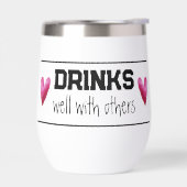 Drink goed met anderen thermische wijntuimelaar (Links)